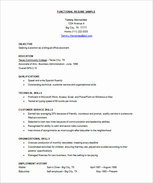 Free Functional Resume Template New Resume Template – 92 Free Word Excel Pdf Psd format