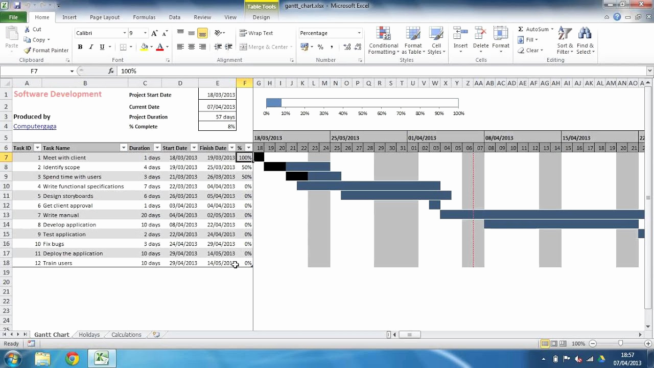 Free Gantt Chart Excel Fresh Excel Gantt Chart Template