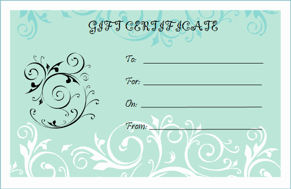 Free Gift Certificate Templates Awesome Blank Gift Certificate Template