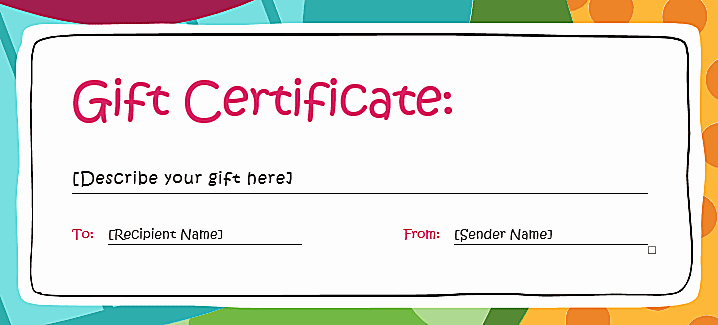 Free Gift Certificate Templates Best Of Custom Gift Certificate Templates for Microsoft Word