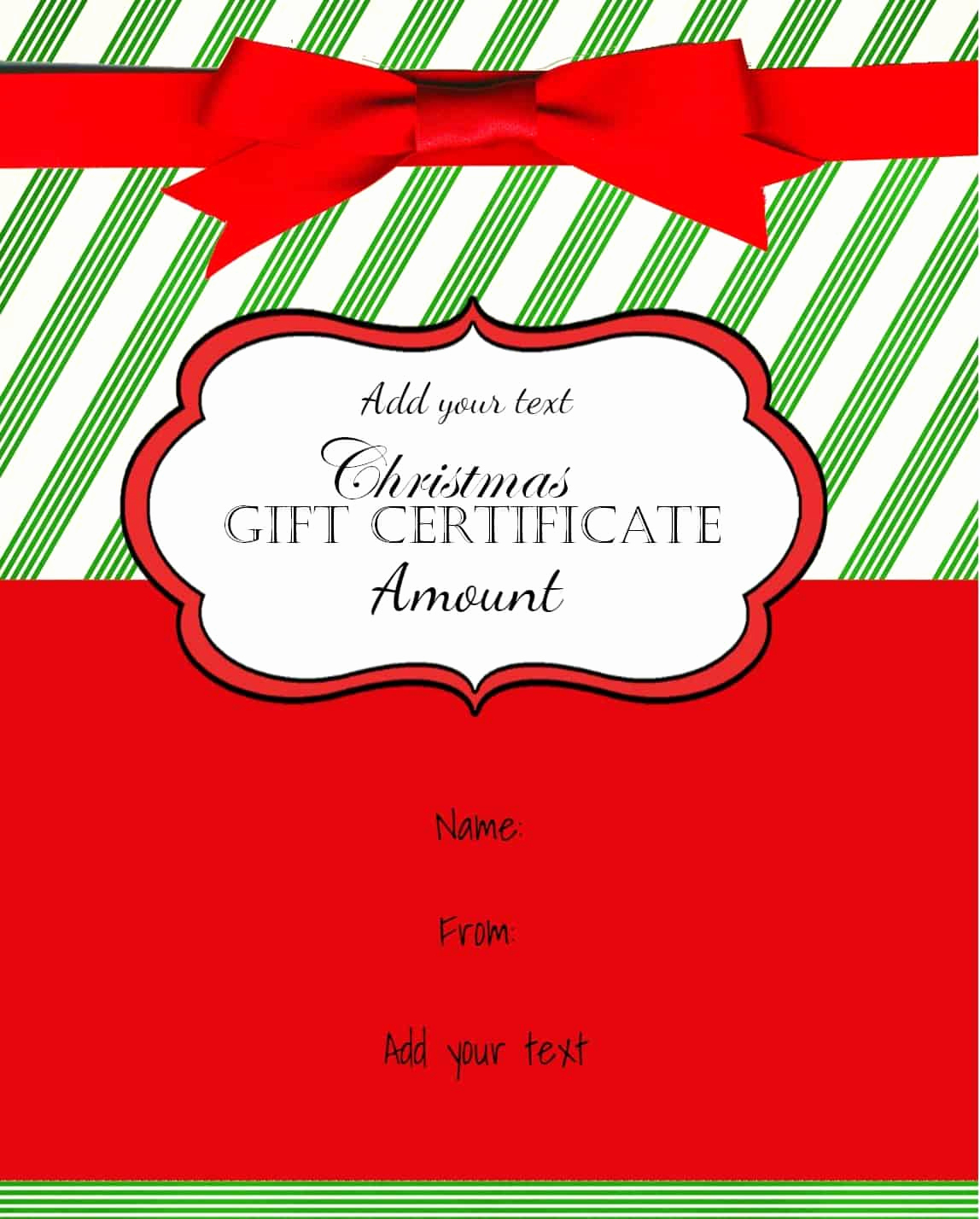 Free Gift Certificate Templates Best Of Free Christmas Gift Certificate Template