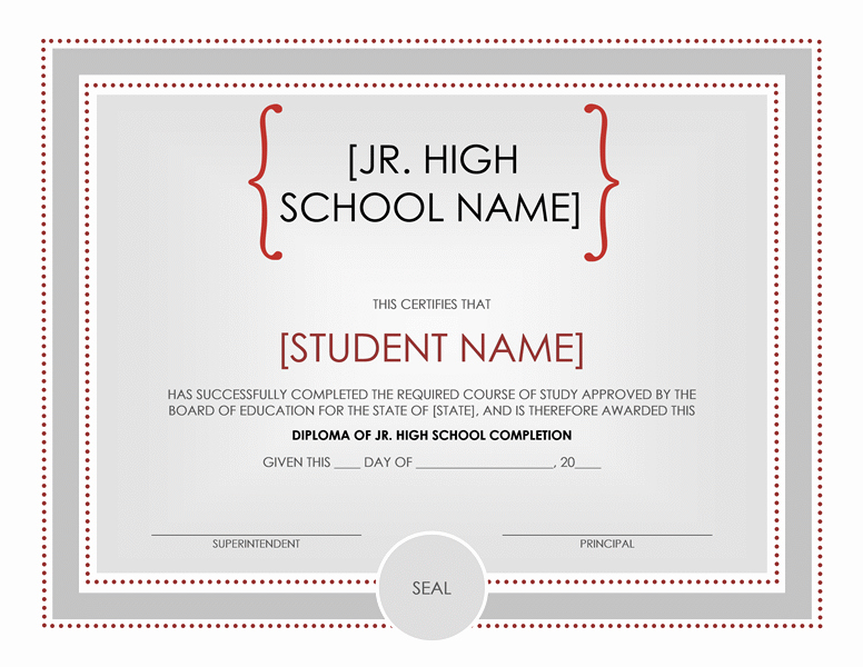 Free High School Diploma Templates Awesome 50 Free High School Diploma Template Printable