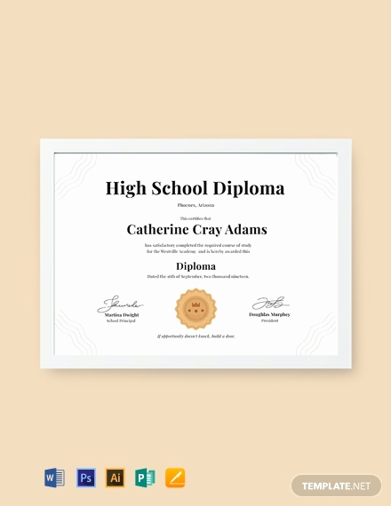 Free High School Diploma Templates Beautiful 436 Free Certificate Templates [download Ready Made