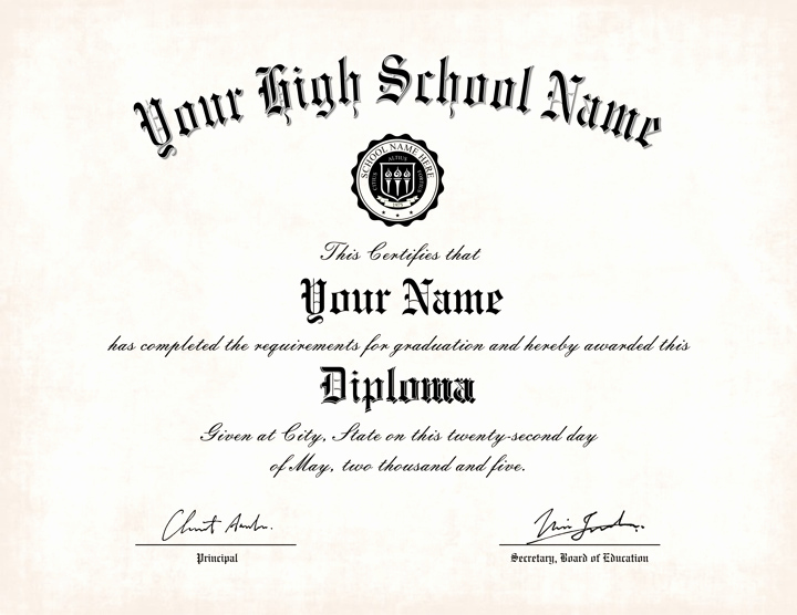 Free High School Diploma Templates New Free Printable High School Diploma Templates