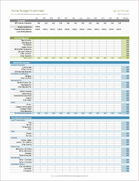 Free Household Budget Template Unique Download A Free Home Bud Worksheet for Excel to Plan