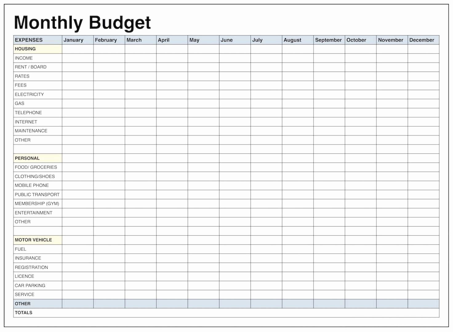 Free Household Budget Worksheet Pdf Awesome Blank Monthly Bud Template Pdf