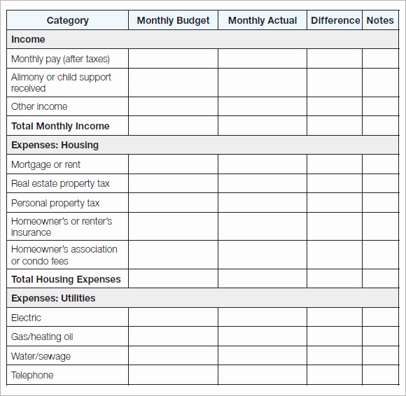 Free Household Budget Worksheet Pdf New 11 Household Bud Samples