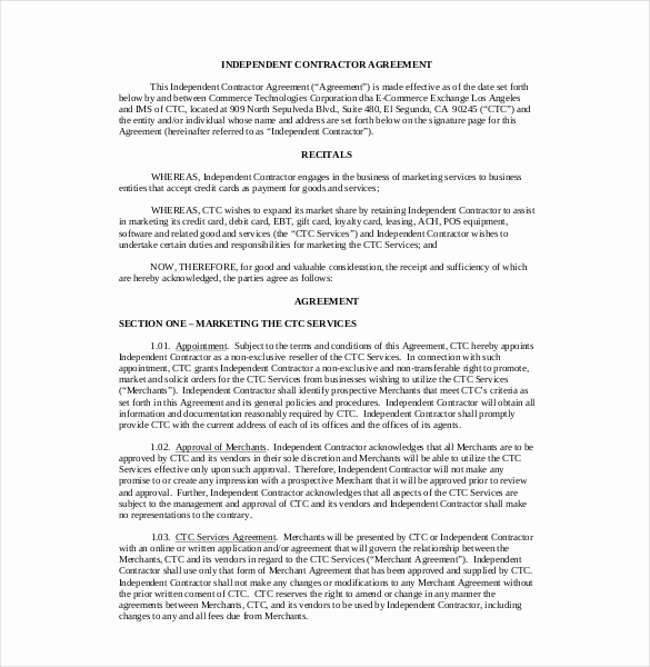 Free Independent Contractor Agreement Fresh 12 Mission Agreement Templates Word Pdf Pages