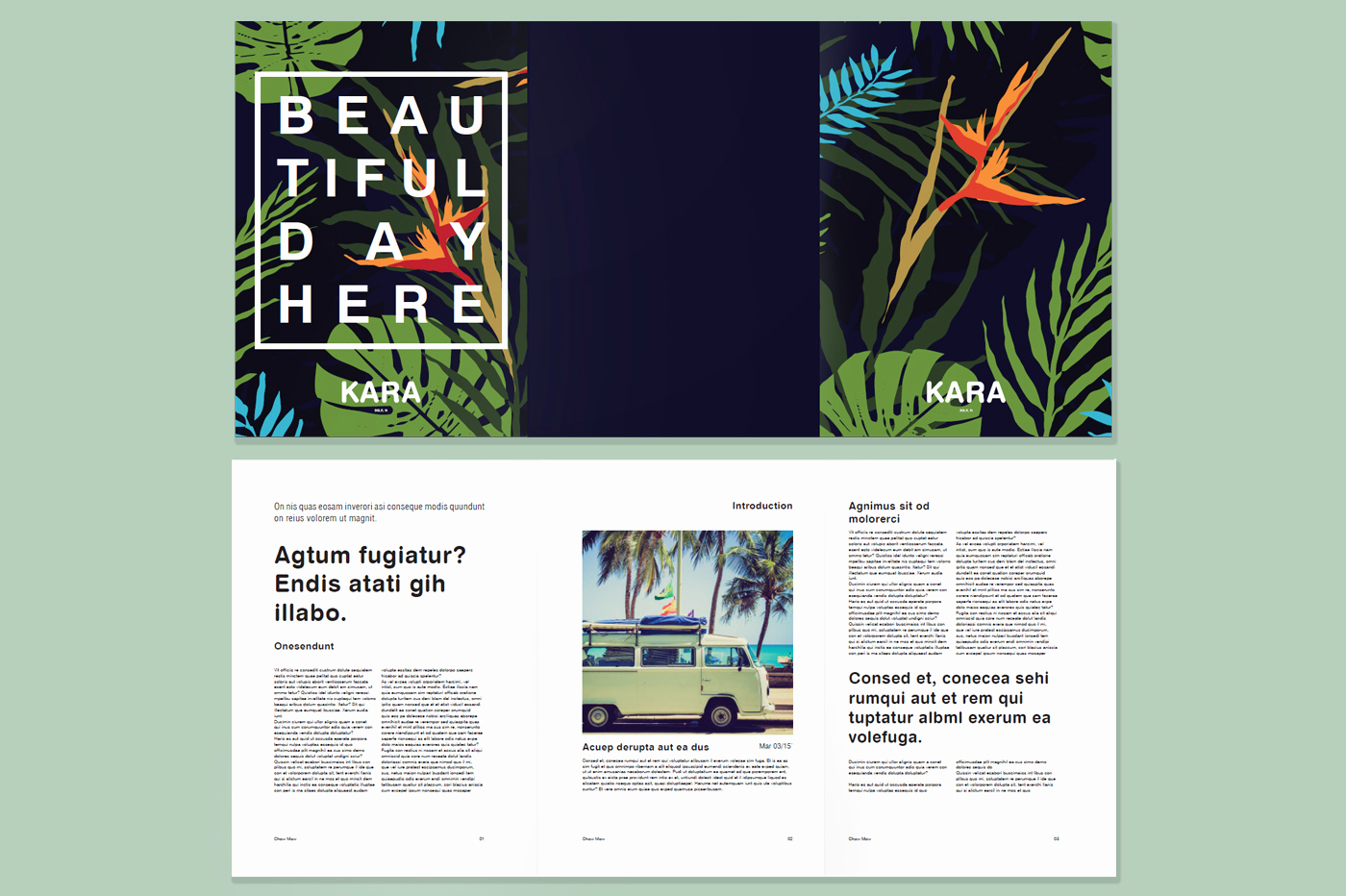 Free Indesign Brochure Templates Elegant Tropical Branding Indesign Free On Behance