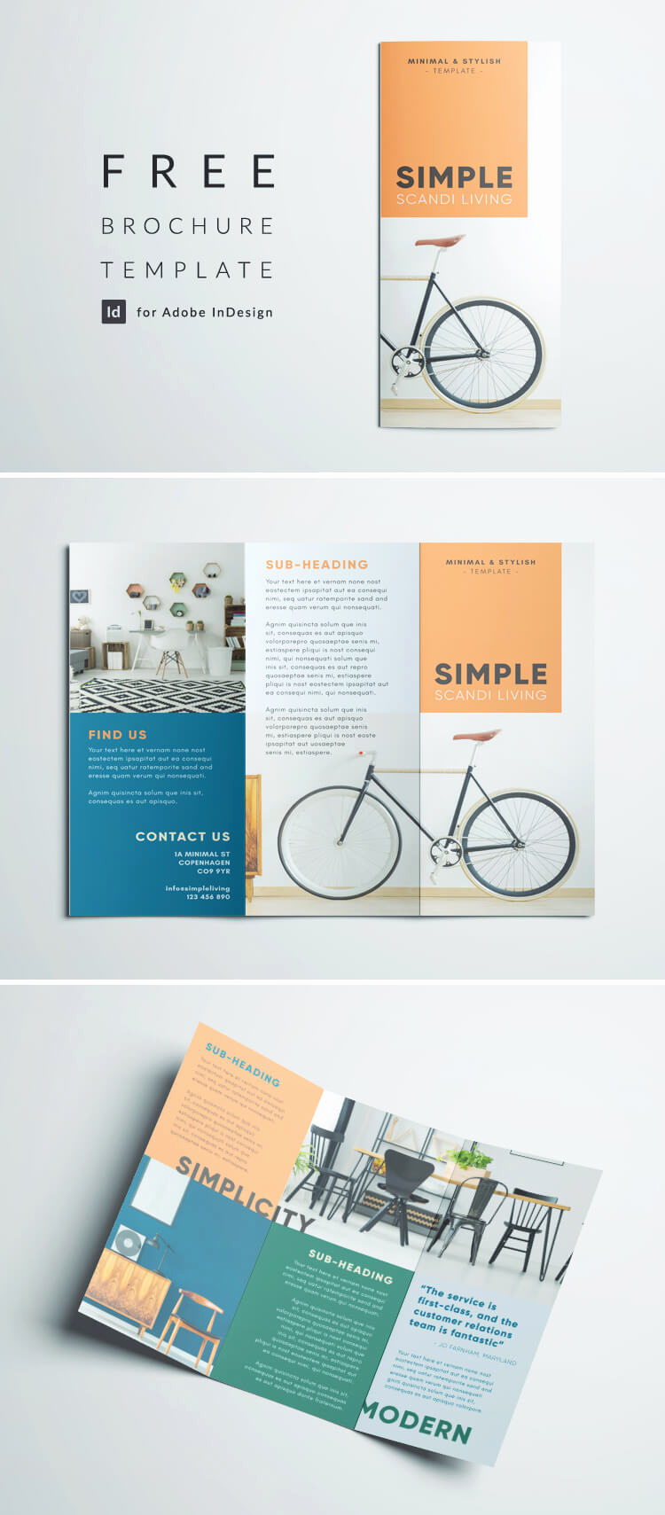 Free Indesign Brochure Templates Luxury Simple Tri Fold Brochure