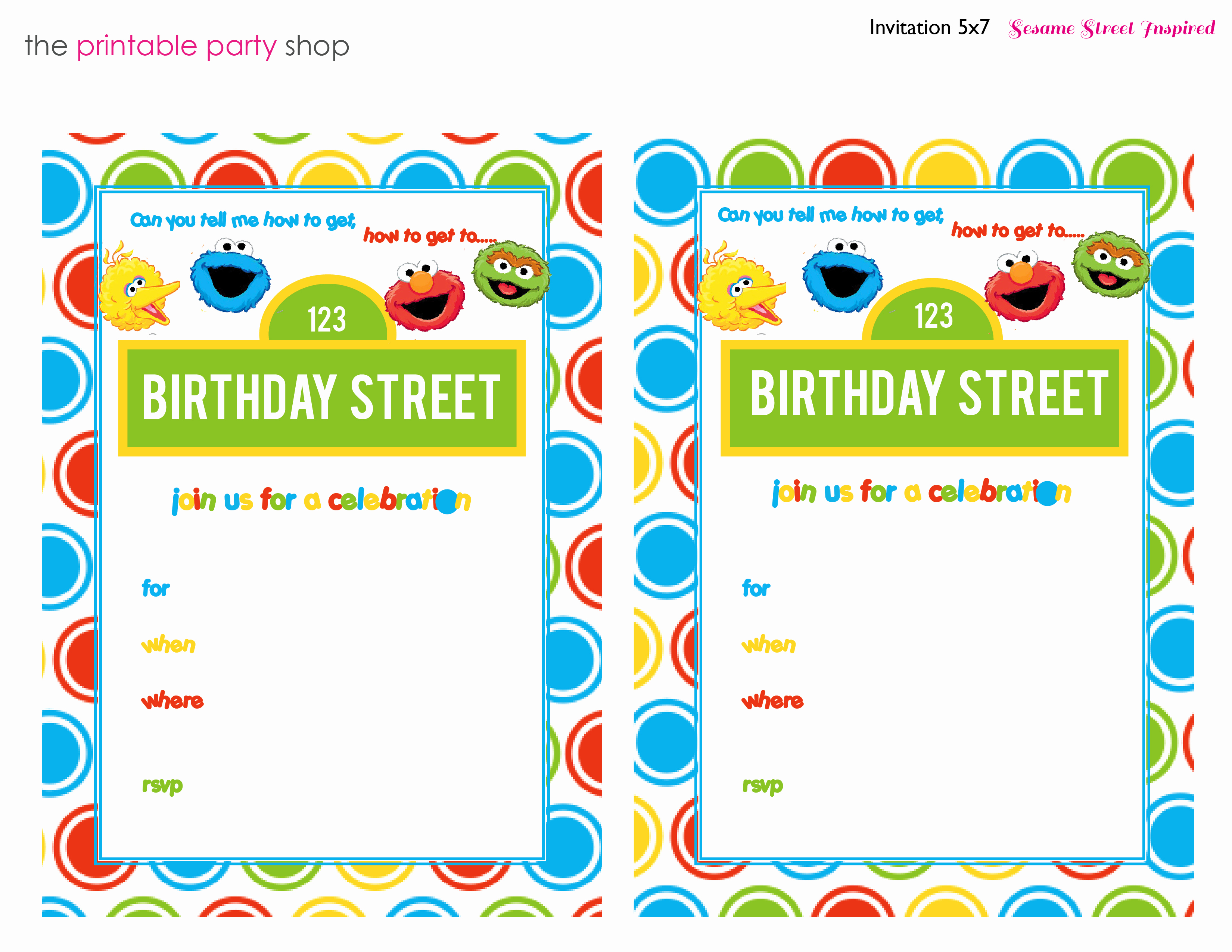 Free Invitation Template Printable Best Of Free Printable Sesame Street 1st Birthday Invitations