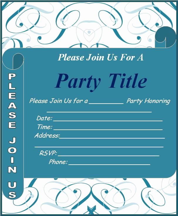Free Invitation Templates for Word Awesome event Invitation Template