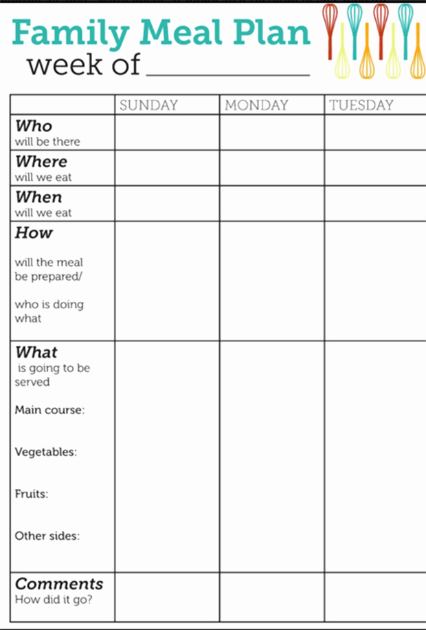 Free Meal Planner Template Lovely Printable Meal Planning Templates to Simplify Your Life
