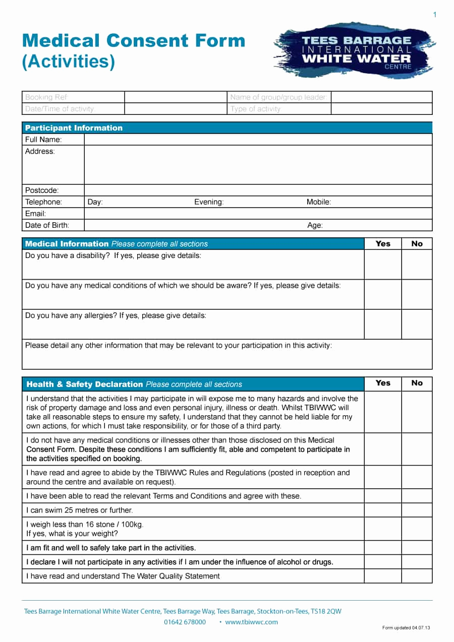 Free Medical Consent form Elegant 45 Medical Consent forms Free Printable Templates