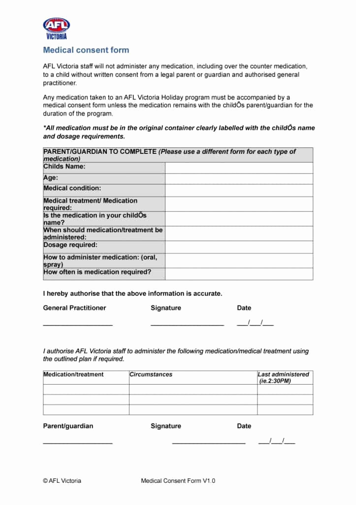 Free Medical Consent form New 45 Medical Consent forms Free Printable Templates