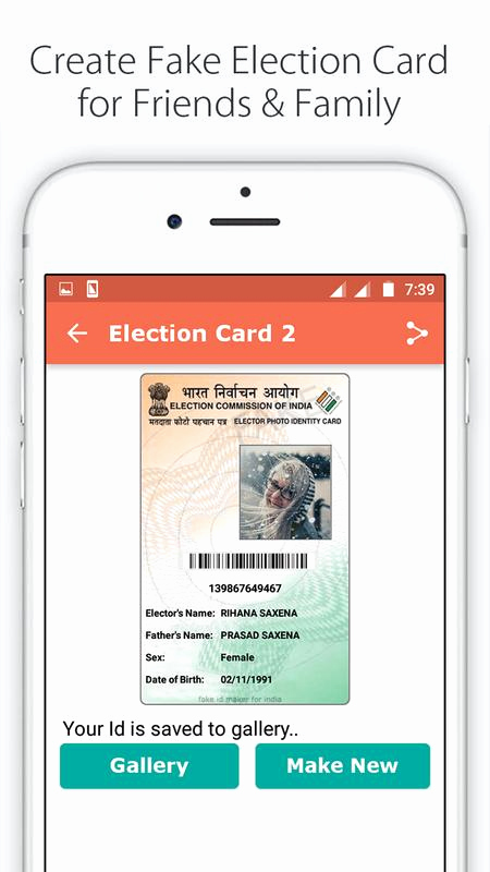 Free Online Id Card Maker Inspirational Fake Id Card Maker for India Apk Download Free