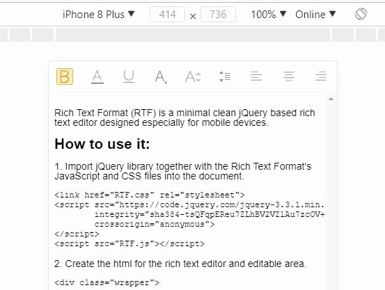 Free Online Text Editor Beautiful Minimal Rich Text Editor with Jquery and Fontawesome
