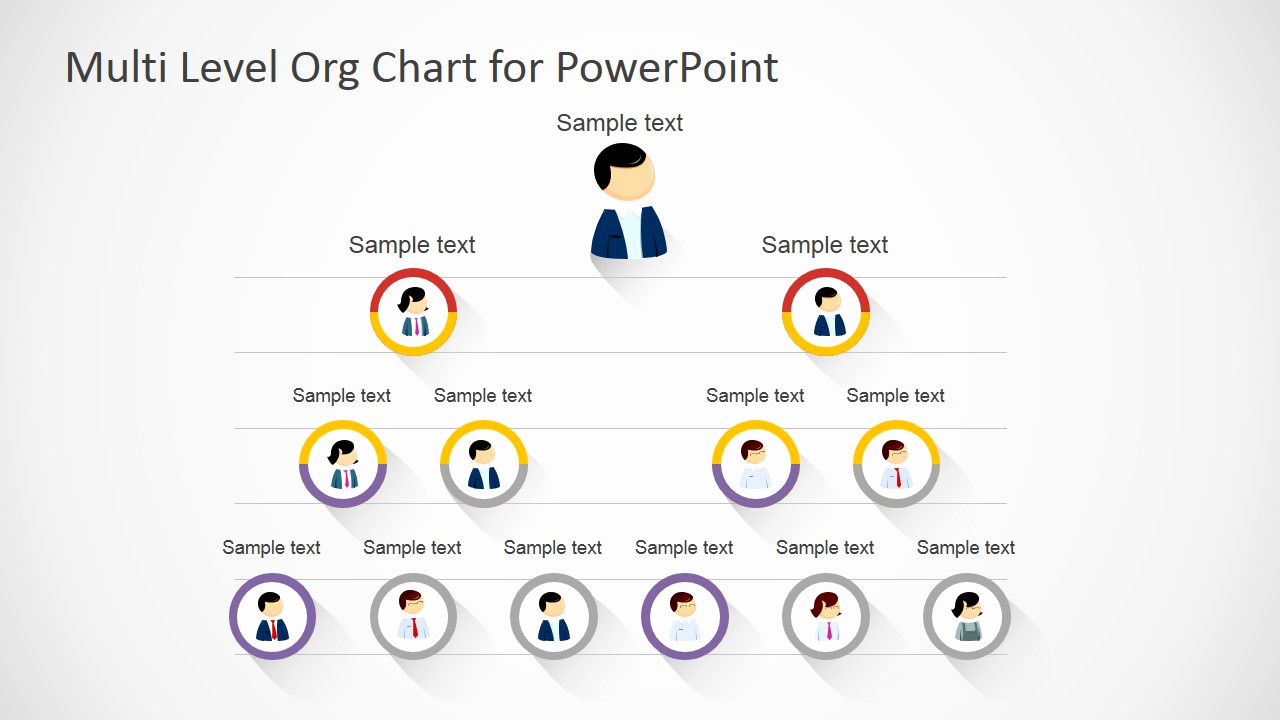 Free organizational Chart Template Inspirational Free Multi Level org Chart for Powerpoint Slidemodel