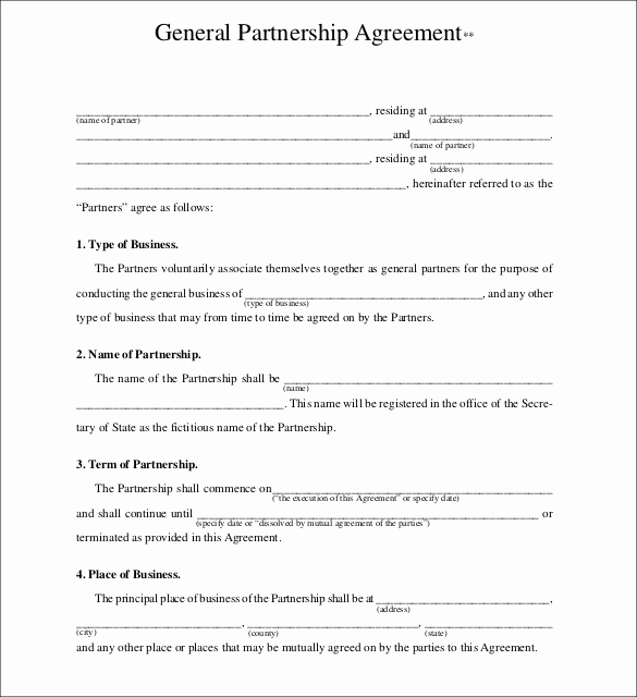 Free Partnership Agreement form Awesome Partnership Agreement Template 21 Free Word Pdf