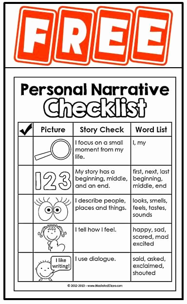 Free Personal Narrative Essay Awesome Free Printables for Writers Workshop or Literacy Centers