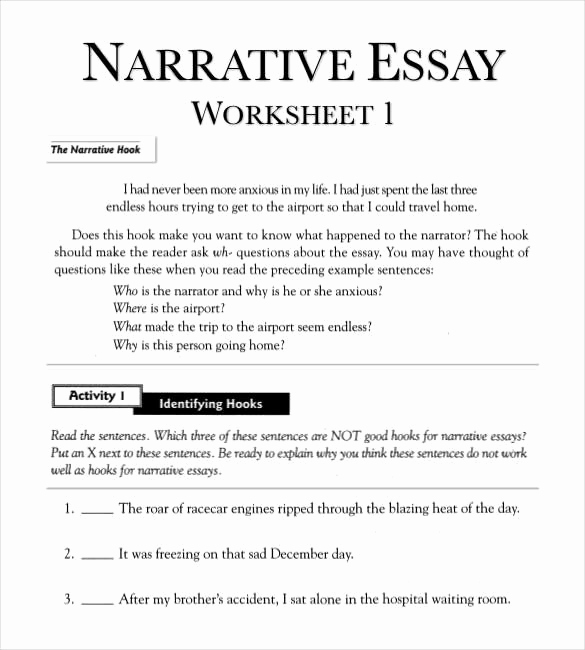 Free Personal Narrative Essay Luxury Narrative Essay Outline Worksheet In Pdf