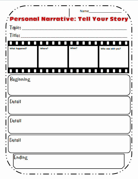 Free Personal Narrative Essay New Graphic organizers for Personal Narratives