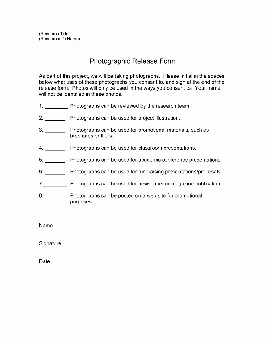 Free Photo Release form Beautiful 53 Free Release form Templates [word Pdf]