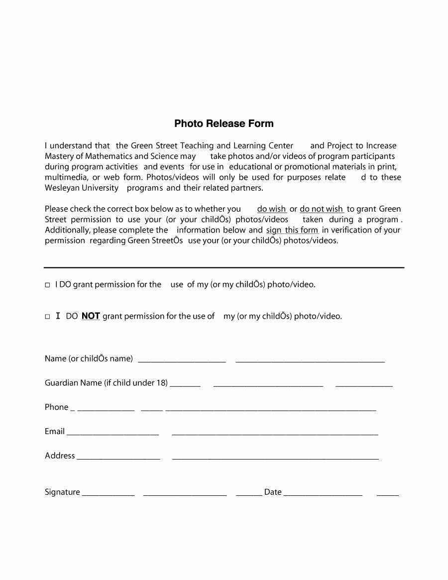 Free Photo Release form Beautiful 53 Free Release form Templates [word Pdf]