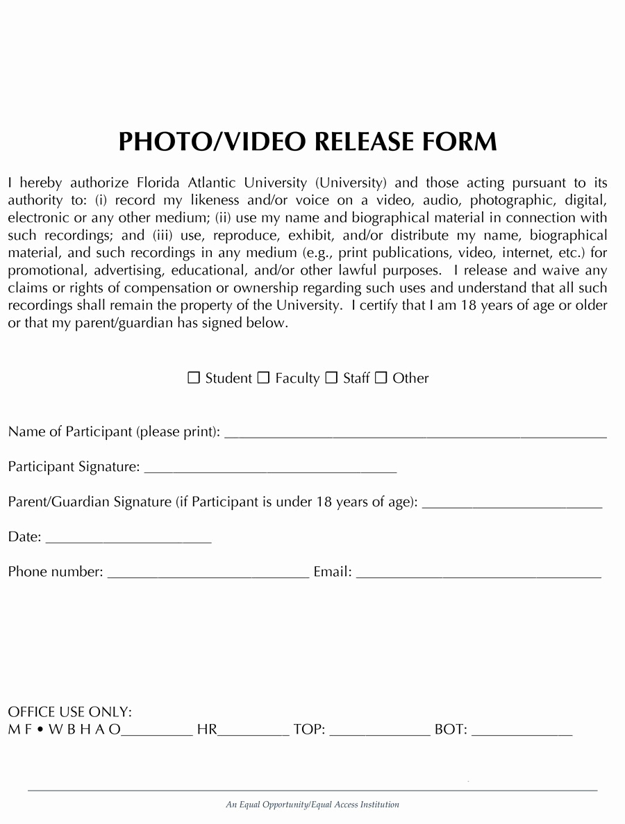 Free Photo Release form Inspirational 53 Free Release form Templates [word Pdf]