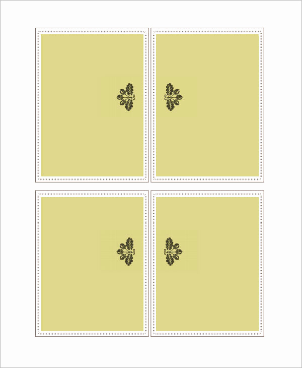 Free Place Card Template New 7 Place Card Templates