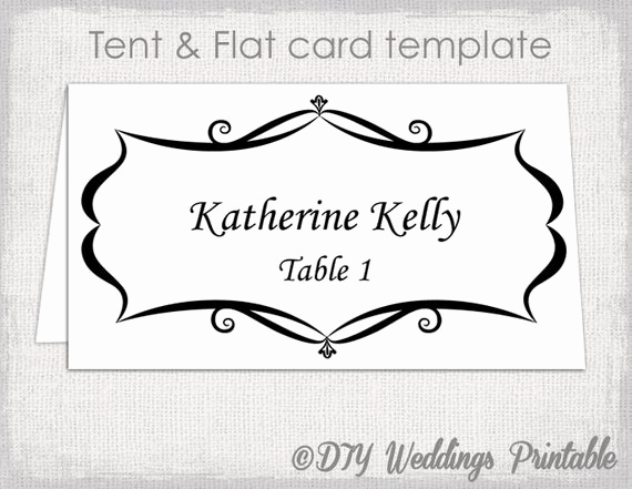 Free Place Card Template New Place Card Template Tent and Flat Name Card Templates
