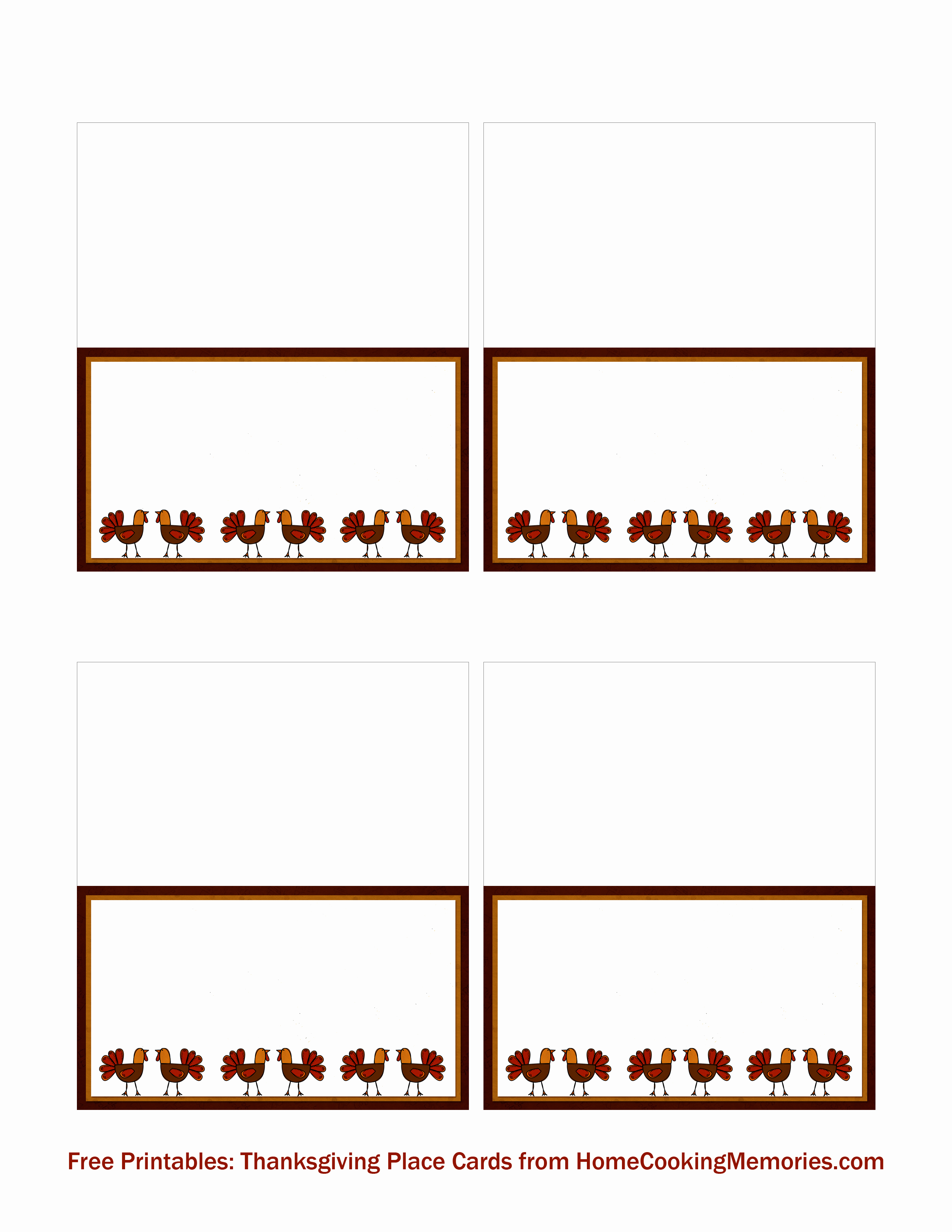 Free Place Card Template Unique Free Printables Thanksgiving Place Cards Home Cooking