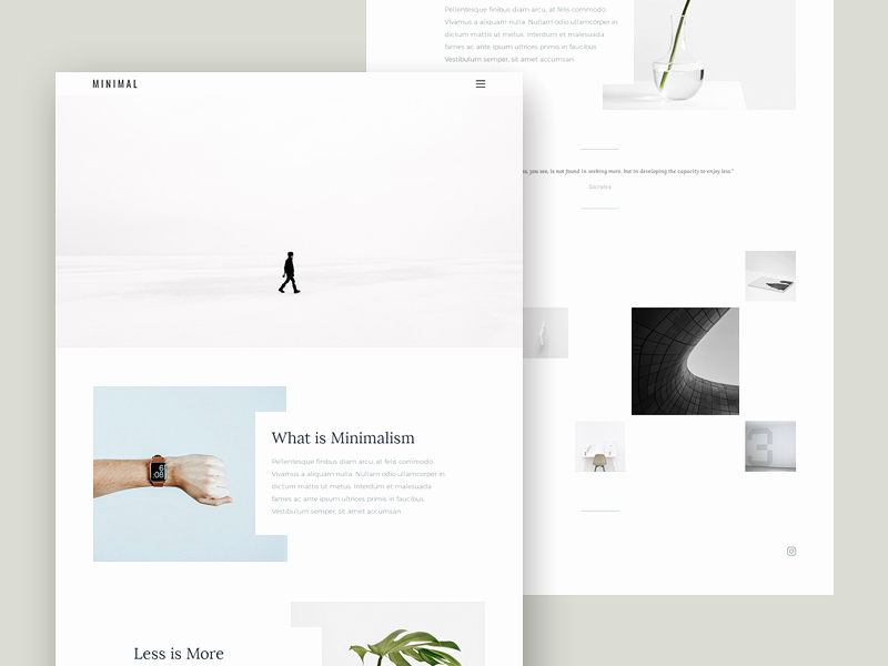 minimal portfolio template free psd