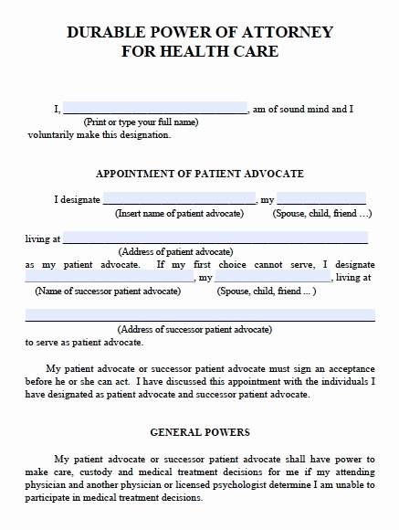 Free Power Of attorney forms Awesome Free Printable Power Of attorney form Generic