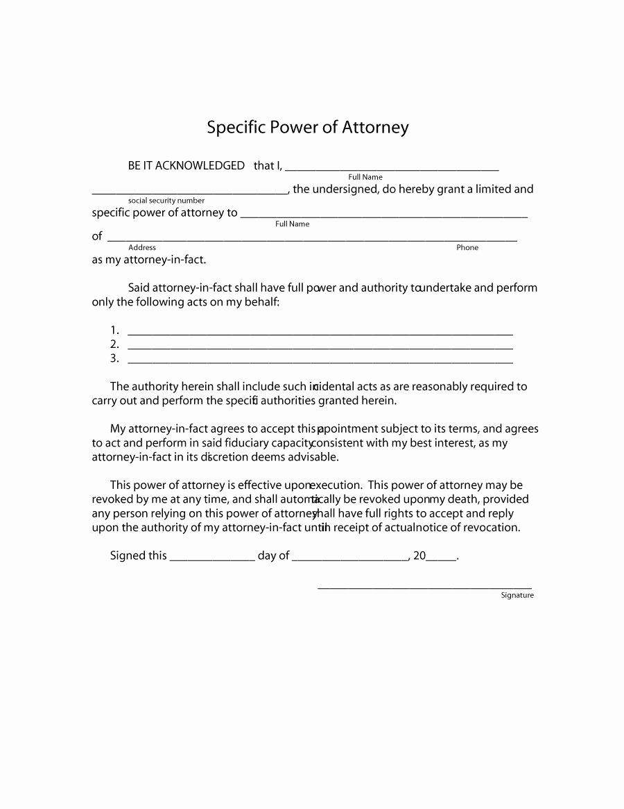 Free Power Of attorney forms Lovely 50 Free Power Of attorney forms &amp; Templates Durable