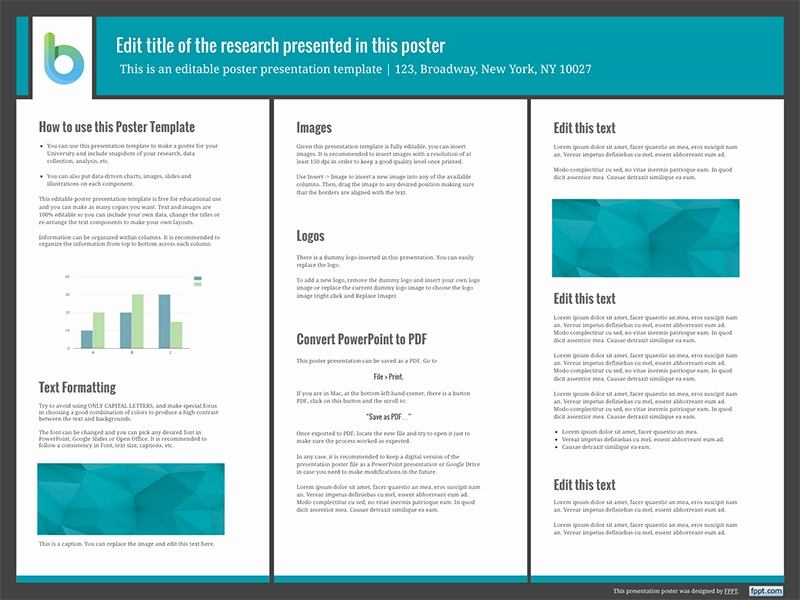 Free Powerpoint Poster Templates Awesome Poster Template Powerpoint