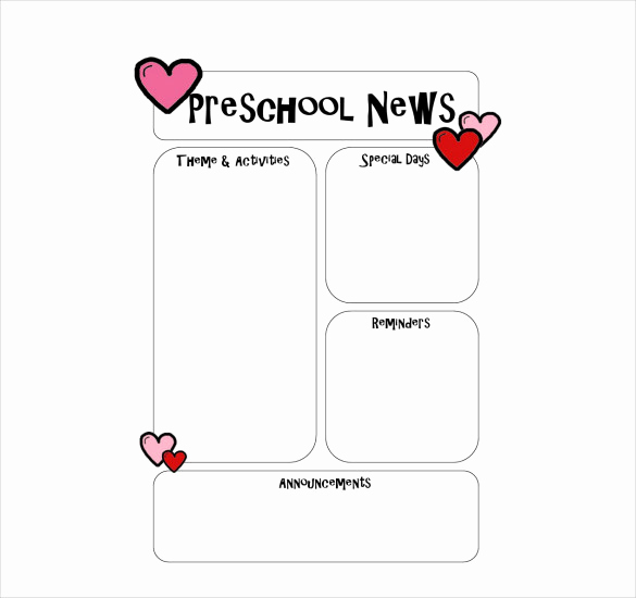 Free Preschool Newsletter Templates Best Of 10 Preschool Newsletter Templates – Free Sample Example
