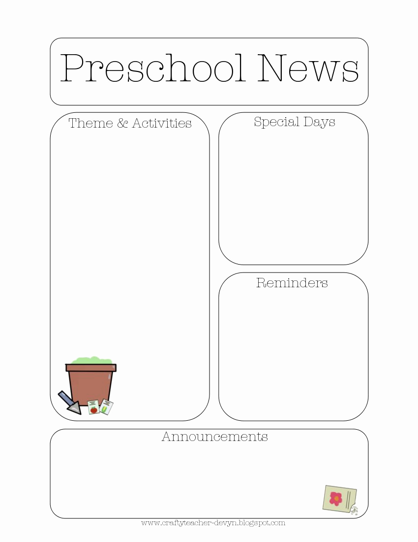 Free Preschool Newsletter Templates New Newsletter Templates