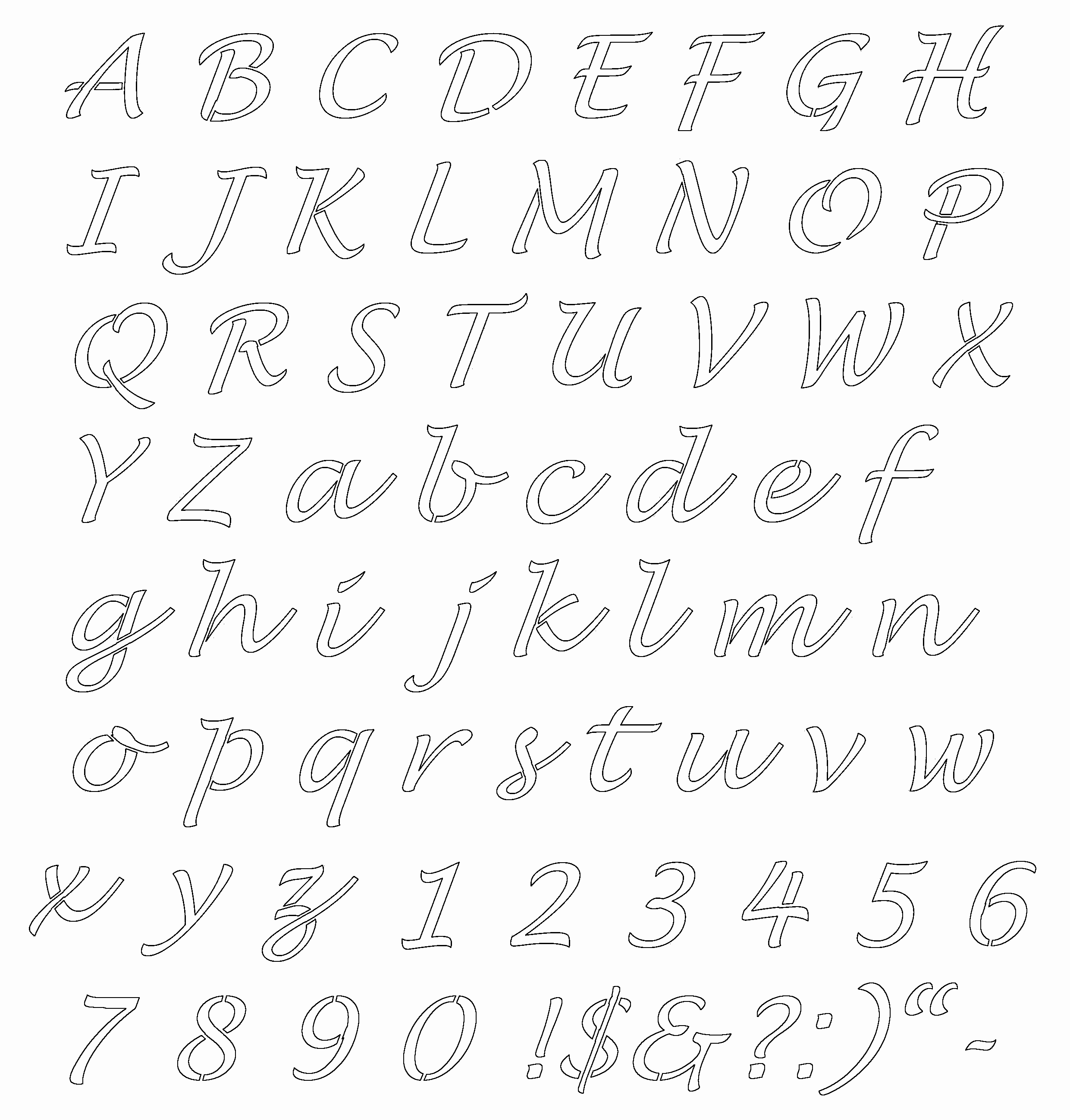 Free Printable Alphabet Stencils Elegant Free Line Alphabet Templates