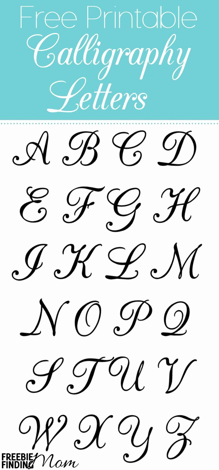 Free Printable Alphabet Templates Best Of Free Printable Calligraphy Letters