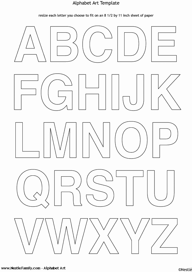 Free Printable Alphabet Templates Fresh Alphabet Letter Templates