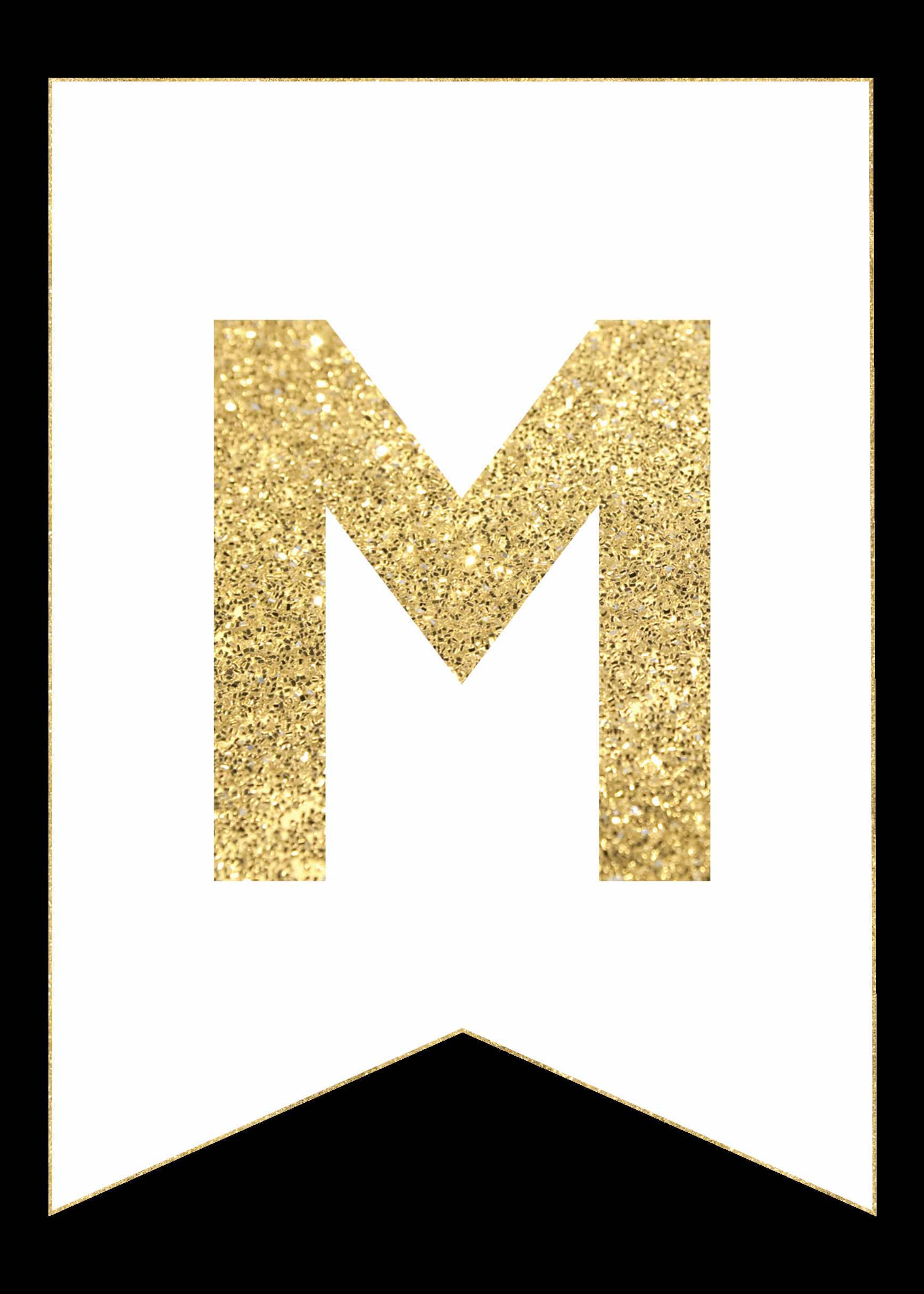 gold free printable banner letters