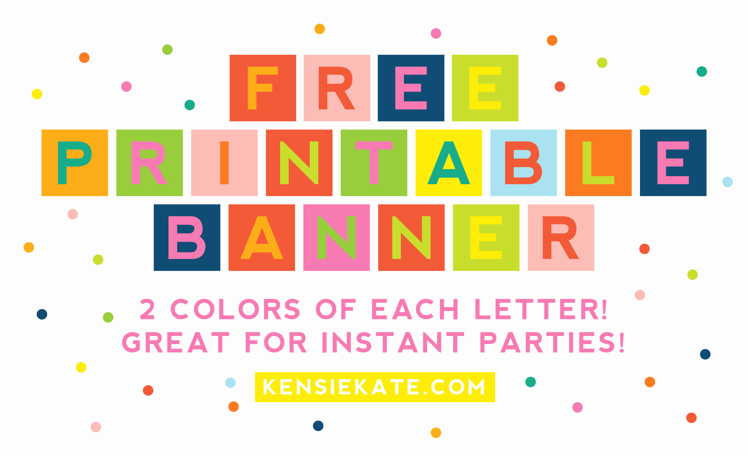 Free Printable Banner Letters Luxury Hi there Free Printable Banner — Kensie Kate