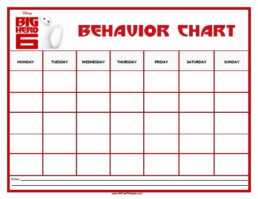 Free Printable Behavior Charts Best Of Free Printable Big Hero 6 Behavior Chart
