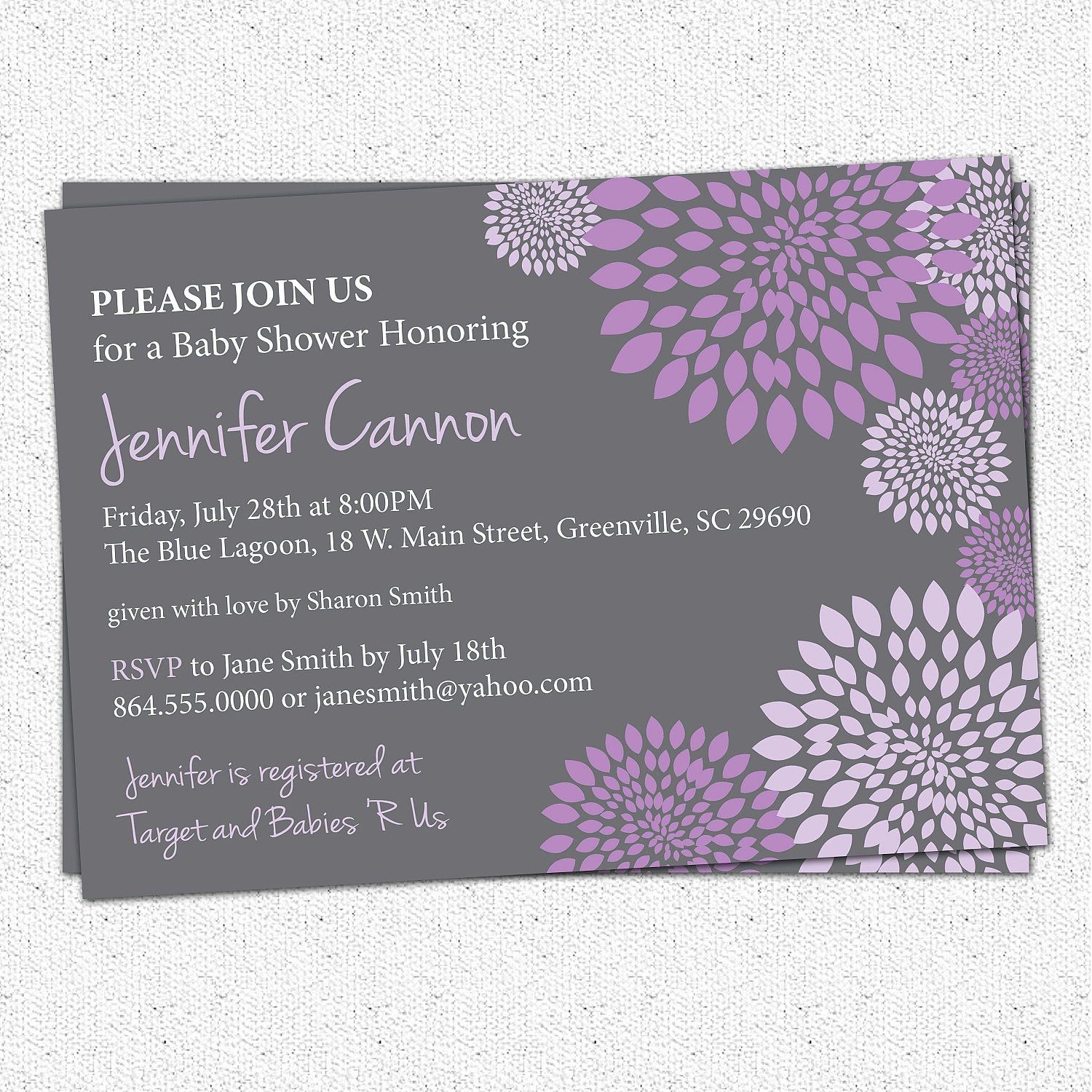 Free Printable Bridal Shower Invitations Best Of Baby Bridal Shower Invitation Printable Girl Purple and