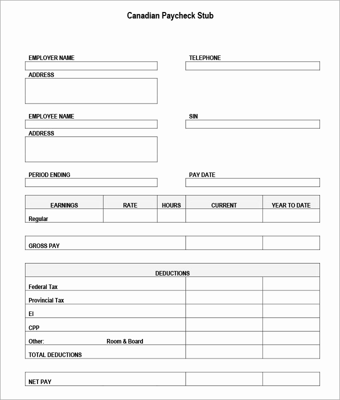 Free Printable Check Stubs Unique Download Free Pay Stub Template Templates Resume