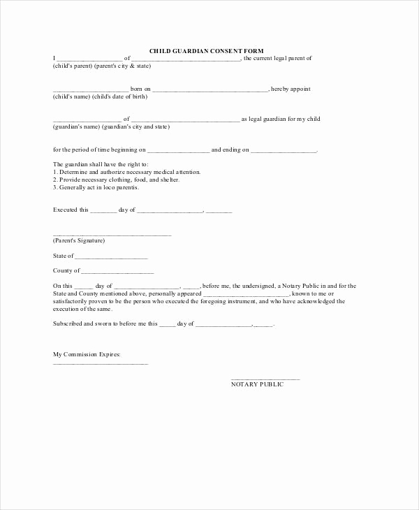 Free Printable Child Guardianship forms Unique Guardianship forms 9 Free Pdf Word