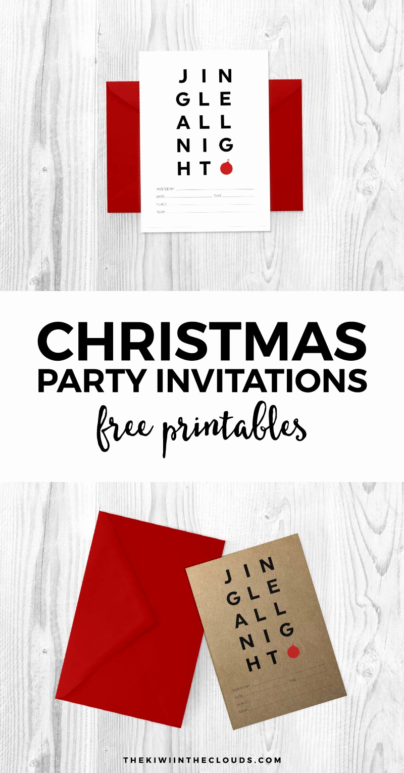 Free Printable Christmas Invitations Beautiful Free Printable Christmas Invitations to Rock Your Holiday