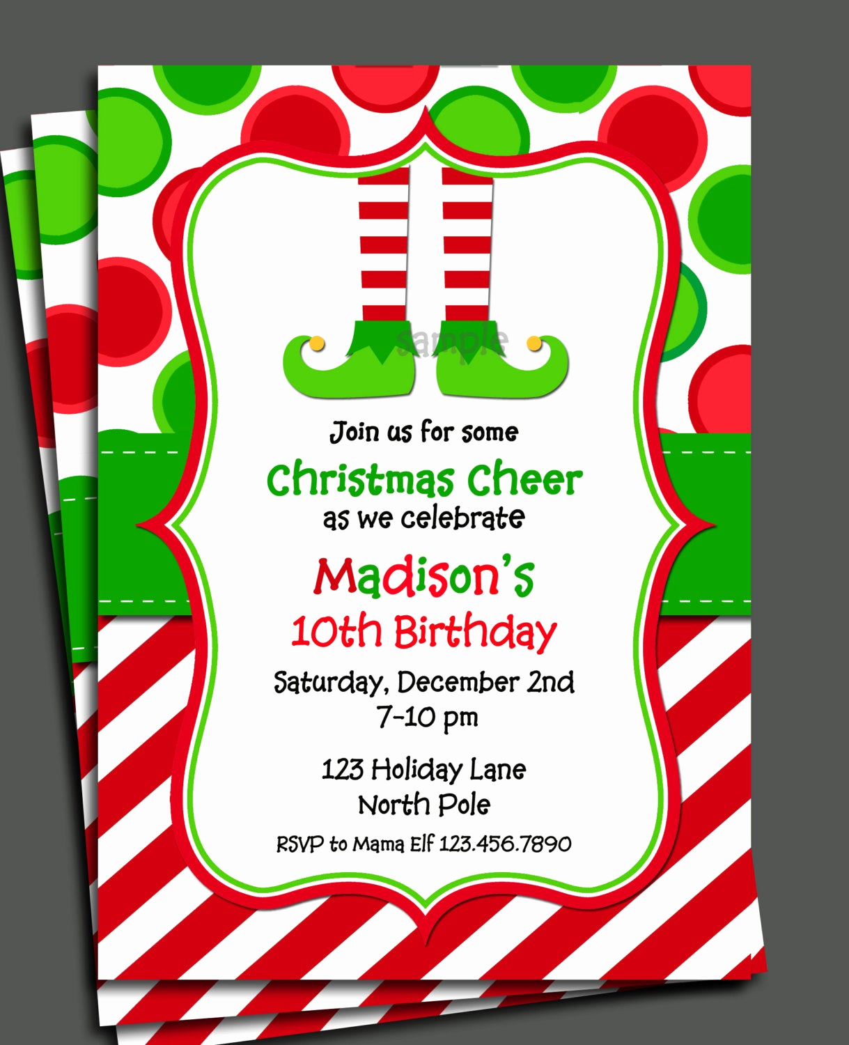 Free Printable Christmas Invitations Best Of Christmas Elf Invitation Printable Christmas Birthday