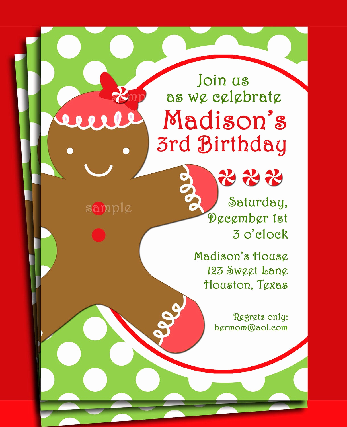 Free Printable Christmas Invitations Best Of Christmas Gingerbread Girl Invitation Printable Christmas